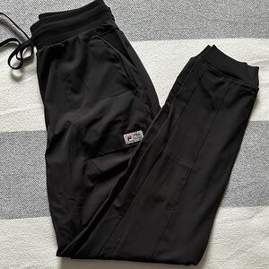 *NEW* Fila Black Athletic Track Pants with Logo Patch